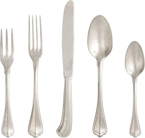 Vista 8 de FORTESSA Ashton - Cubiertos de acero inoxidable 18/10, ajuste de lugar de 5 piezas con cuchillo, tenedores y cucharas (servicio para 1), apto