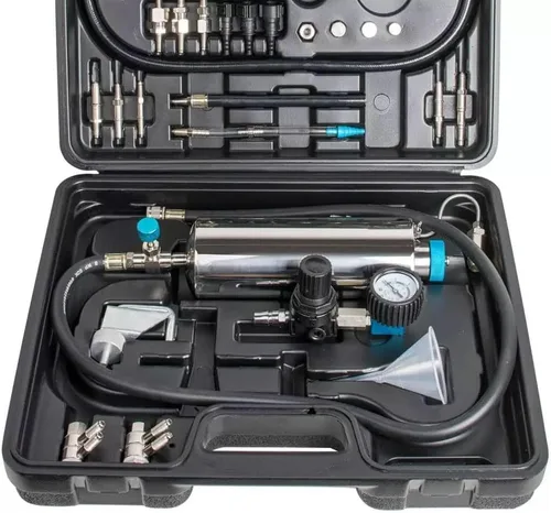 Vista 6 de Kit de adaptador de sistema de combustible limpiador y probador sin desmontar para gasolina EFI acelerador coche 20.3 fl oz tanque 120PSI