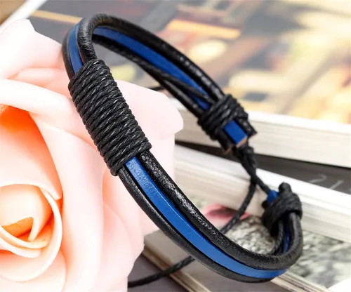 Vista 5 de Pulsera de cuerda trenzada hecha a mano para hombre y mujer, estilo vintage, para cumpleaños, Navidad