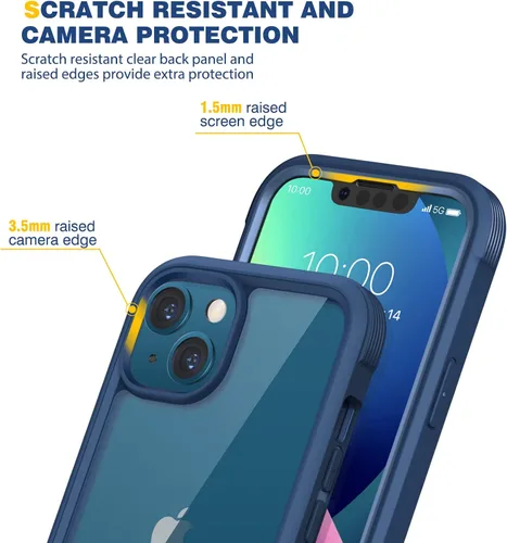 Vista 350 de DIACLARA - Funda transparente compatible con iPhone XR 6.1 pulgadas 2018