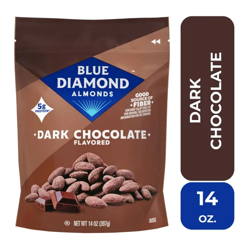 Vista 4 de Blue Diamond Almonds, Almendras espolvoreadas de cacao asadas al horno, 14 onzas