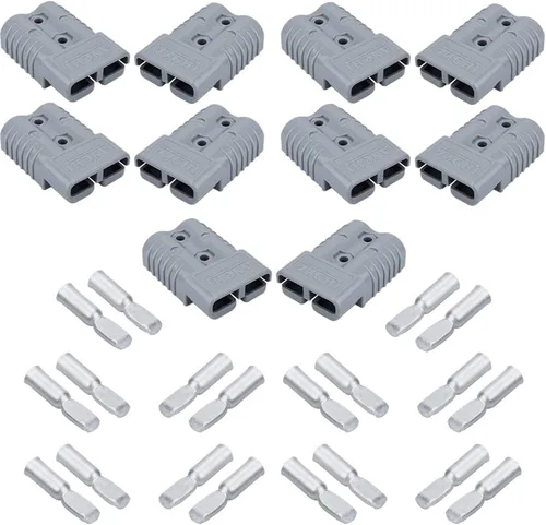 Vista 7 de Conector de desconexión rápida de batería de 175 amperios, conector de cable de puente de 1/0 AWG, gris, 600 V para camión de remolque, cabrestante