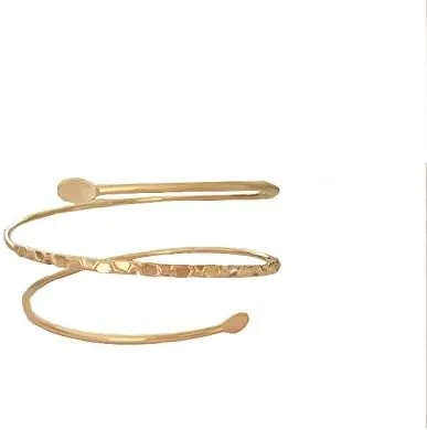 Vista 2 de Caiyao - Pulsera de moda para el brazo superior, brazalete de bobina, pulsera de hoja de remolino simple