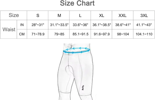 Vista 6 de ROTTO Pantalones cortos de ciclismo para hombre con acolchado de gel