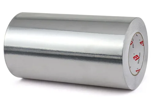 Vista 11 de BOMEI PACK Cinta de lámina de aluminio, cinta de conducto de metal resistente, cinta plateada de alta temperatura, perfecta para sellar y reparar
