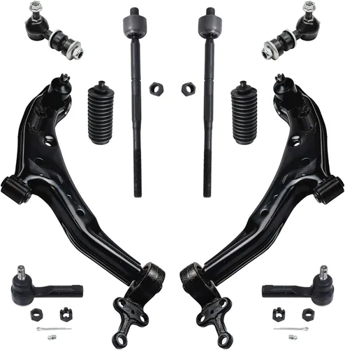 Vista 144 de Detroit Axle - Kit de suspensión delantera de 10 piezas para Chevrolet Trailblazer GMC Envoy 2004-2007 2005 2006 Soportes de brazo de control