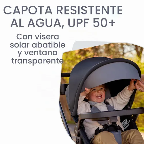 Vista 5 de Britax Brook+ cochecito de bebé modular, ultra ligero para bebés y niños pequeños con inserto SafeWash y 4 formas de pasear, ónix gris Ónix grafito