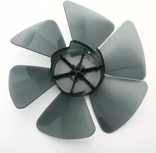 Vista 3 de Hoja de ventilador silenciosa de plástico universal con cubierta de tuerca de repuesto para ventilador de pie ventilador de mesa gris #3 10 pulgadas