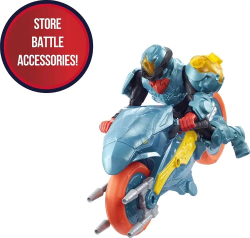 Vista 3 de Masters of the Universe He-Man y la figura de acción + vehículo basado en series animadas, personajes de batalla articulados, regalo para 4 años