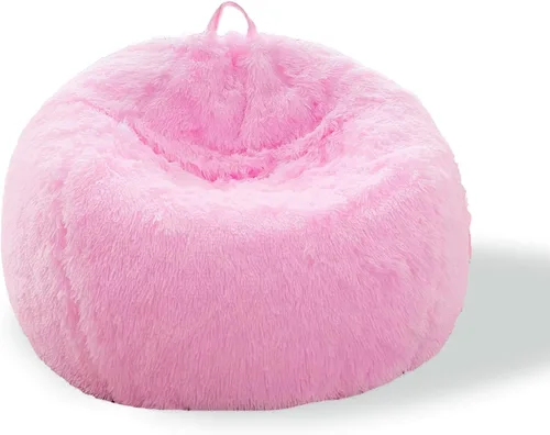 Vista 43 de BCU Funda para Silla Puf Ultra Suave Esponjosa de Piel Sintética Falsa Funda para Puf de Felpa Funda para Sillas de Sala de Estar para Adultos