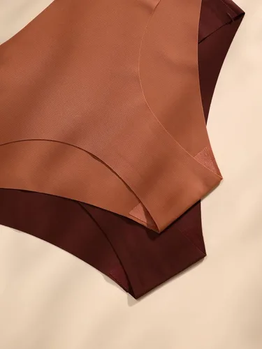 Vista 4 de MakeMeChic Conjunto de 5 bragas lisas sin costuras para mujer