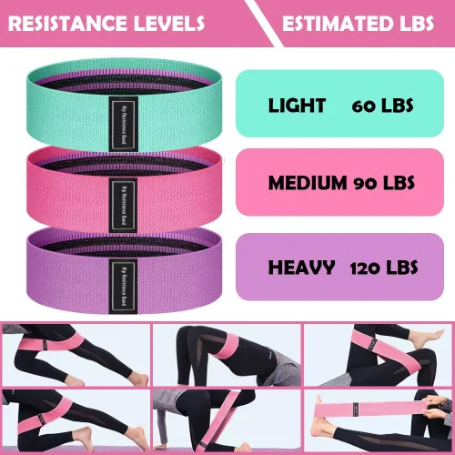 Vista 3 de Juego de anillos de pilates profesional con más de 16 piezas, círculo mágico antidoblez de 14 pulgadas, bandas de resistencia, pelota de yoga, guía