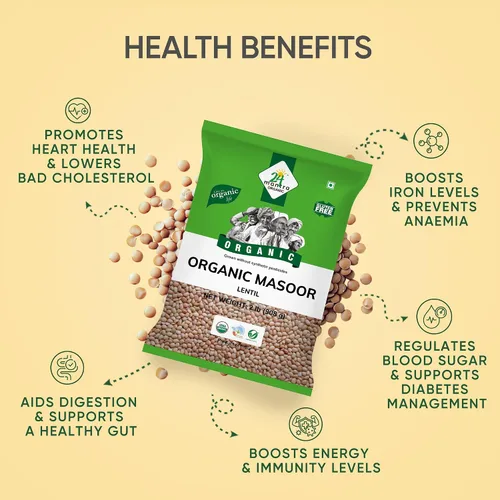 Vista 4 de 24 Mantara 24 Mantra Organic Masoor Dal - 2 libras, 2 libras