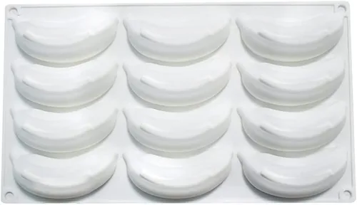 Vista 2 de Eforcase Molde de silicona para fondant, molde de silicona de plátano, moldes de vela 3D, molde de fundición de resina epoxi para bricolaje, jabones