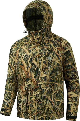 Vista 28 de BASSDASH Walker - Chaquetas transpirables e impermeables para pesca y caza con tela exterior silenciosa para hombres y mujeres en 7 tamaños
