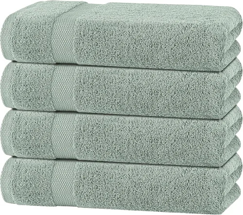 Vista 38 de Toallas de mano blancas clásicas para baño [paquete de 12] Toallas de mano de algodón a granel para gimnasio, cocina y spa, 16x27 pulgadas, toallas