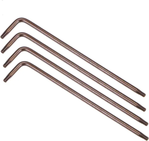 Vista 11 de uxcell T6 Anti manipulación Torx Star Key Bit Llave, forma de L 2.68 pulgadas brazo largo, acero S2 4 piezas
