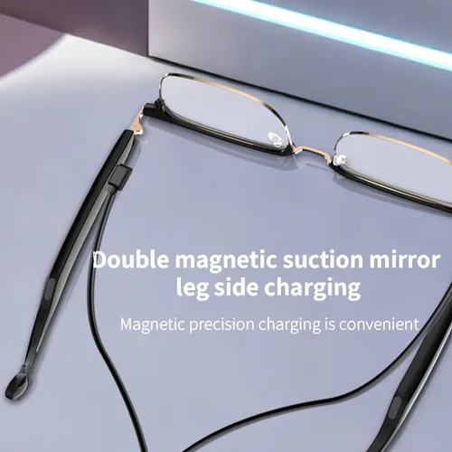 Vista 9 de Lentes inteligentes de audio Bluetooth, lentes de sol fotocromáticos para hombres y mujeres, micrófono y altavoces con sonido de oído abierto
