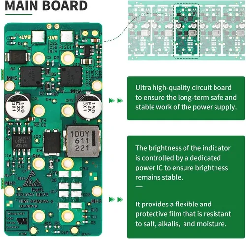 Vista 2 de Divisor D-Tap compacto regulado de 12 V, concentrador de alimentación P-Tap de 4 puertos para batería de montaje en V, distribuidor de cable