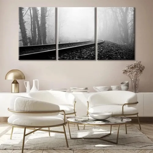 Vista 36 de TUMOVO Cuadros de la ciudad de Nueva York, arte de pared en blanco y negro, 3 paneles, rascacielos del centro de América, impresiones artísticas