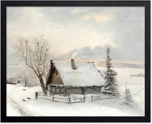 Vista 93 de Poster Master Póster vintage The Beginning Of Spring – Impresión retro de invierno – Arte de nieve – Arte de paisaje – Regalo para hombres y mujeres