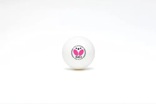 Vista 2 de Butterfly R40+ Pelotas de tenis de mesa, pelota de ping pong blanca de 1.575 pulgadas, pelota de tenis de mesa profesional certificada por la ITTF