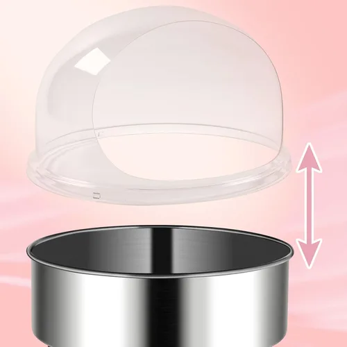 Vista 3 de ROVSUN Cubierta de máquina de algodón de azúcar de 21 pulgadas, cúpula de escudo de burbujas de acrílico para máquina de hilo dental comercial