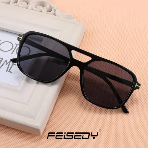 Vista 7 de FEISEDY B4103 - Lentes de sol estilo retro y cuadrado de los años 70