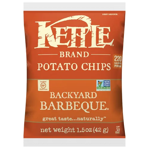 Vista 44 de Kettle Brand Papas Fritas, Backyard Barbeque Kettle Chips, Bolsa de Aperitivos, 1.5 Oz