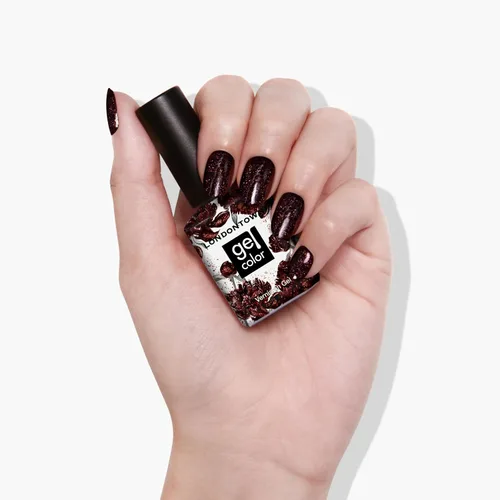 Vista 2 de LONDONTOWN Esmalte de uñas de gel UV/LED, de larga duración, resistente al astillado, color de alto brillo, marrón beige natural brillante, 0.4 fl