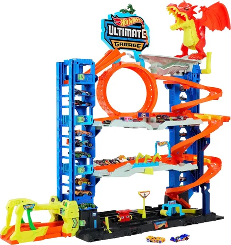 Vista 2 de Hot Wheels Paquete de 20 (los estilos pueden variar) + Hot Wheels Ultimate Garage
