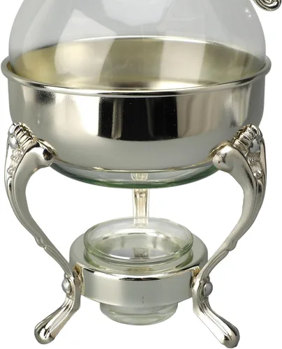 Vista 8 de Juego de tazas de café de vidrio vintage con tapa y taza, jarra de agua calentable para uso doméstico y oficina, 14 x 6.5 x 5.7 pulgadas, servicio