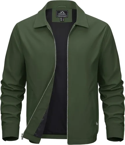 Vista 17 de MAGCOMSEN Chaquetas Ligeras para Hombre con Cremallera Completa Abrigo Ligero Chaqueta de Cuello Extendido Chaqueta Cortavientos Casual