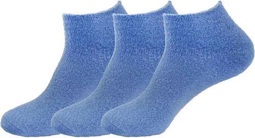 Vista 17 de BambooMN Calcetines de spa de nailon mullidos con infusión de aloe para mujer, color morado lavanda, 3 pares