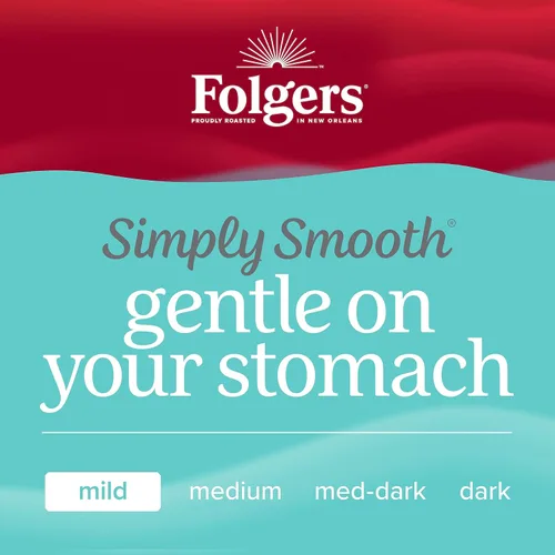 Vista 6 de Folgers Simply Smooth - Café molido de tueste suave, recipiente de 27 onzas