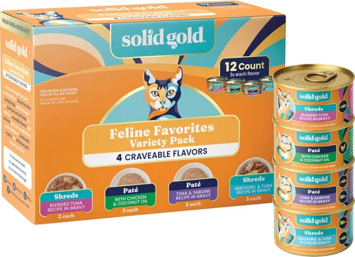 Vista 42 de Solid Gold Comida Húmeda Paté Sabor Festín - Paquete de Muestra de 3 Unidades - Comida enlatada para gatos hecha con pollo real - Sin granos