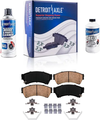 Vista 70 de Detroit Axle - Pastillas de freno de cerámica delanteras Reemplazo de pinza de freno derecha para Dodge Ram 1500 Dakota, Ram 1500 Classic - Juego