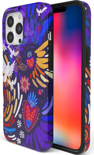 Vista 3 de Funda para iPhone 14 Pro Max Casely Viva La Vida Collage de Frida Kahlo Diseño Clásico Ultradelgado Compatible con MagSafe