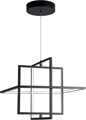 Vista 9 de Lámpara de araña LED moderna cuadrada, color negro, 65 W
