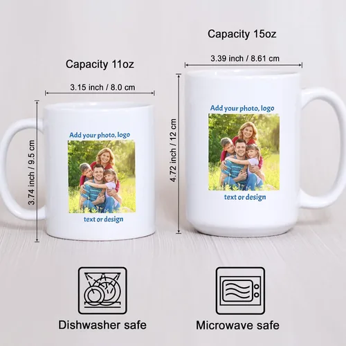 Vista 2 de Taza de foto Tazas de café con foto personalizada Taza de foto personalizada Taza con imagen Tazas personalizadas con imagen Tazas personalizadas