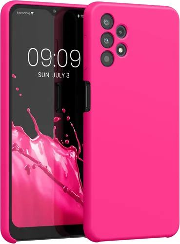 Vista 87 de kwmobile Funda Compatible con Samsung Galaxy A14 5G - Funda de teléfono de TPU y silicona con acabado suave - Verde Lima