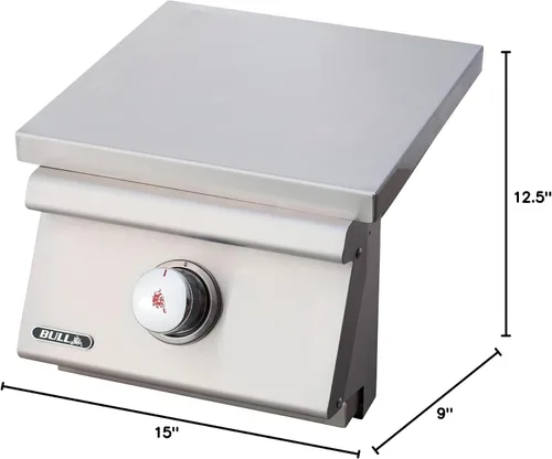 Vista 3 de Bull Slide-In Pro - Quemador lateral de gas natural con tapa de acero inoxidable - 60019