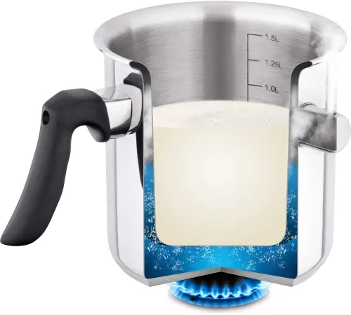 Vista 2 de Jarra de leche de doble pared, capacidad de 1,5 L