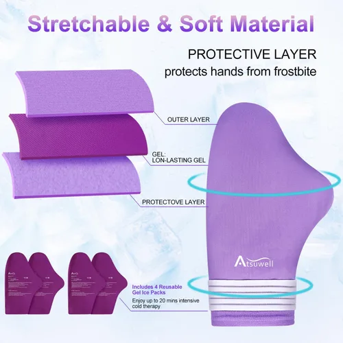 Vista 4 de Atsuwell Artículos Esenciales de Quimioterapia para Mujeres y Hombres, Guantes y Calcetines de Quimioterapia para Neuropatía, Calcetines
