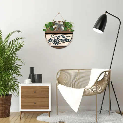 Vista 4 de LHIUEM Decoración de madera de bienvenida