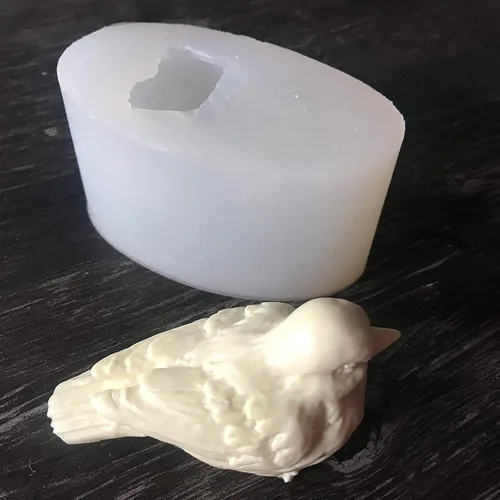Vista 6 de Moldes de jabón de pájaro 3D, molde de resina hecho a mano, molde de vela, moldes de arte para manualidades, decoraciones de pasteles