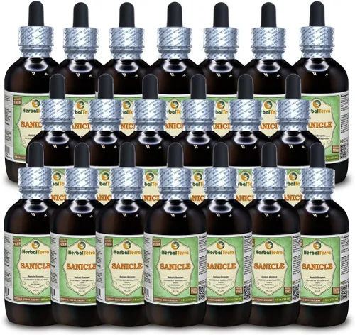 Vista 8 de Herbal Terra Sanicle (Sanicula Europaea) Glicerita, extracto líquido sin alcohol de hierbas secas 2 oz