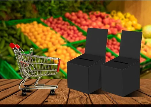 Vista 7 de 24 paquetes de cajas de sorteo, caja de votación, caja de sugerencias con ranura, 15.24 x 15.24 x 15.24 cm, cajas de cartón para sorteos con ranura