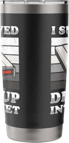 Vista 4 de 90s Nostalgia Retro 90s Dial Up Internet Vintage Stainless Steel Insulated Tumbler