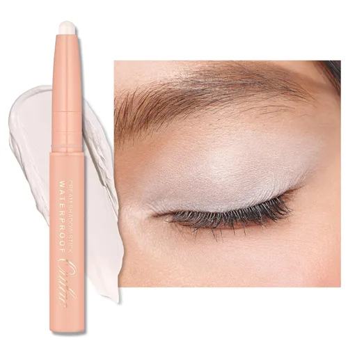 Vista 24 de Oulac Twist-Up Sombra de Ojos Brillante en Barra – Maquillaje de Ojos Vegano y Libre de Crueldad con Textura Cremoso y Mezclable, Resistente al 01
